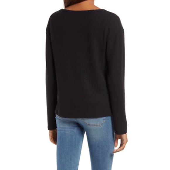 Reformation Gen Black V-Neck Knit Top in Black Size XS - Picture 4 of 11